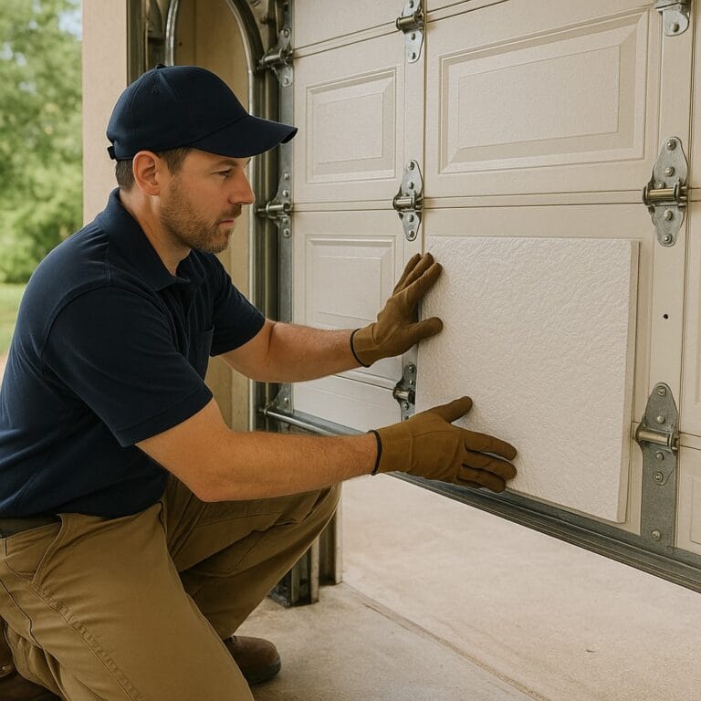well insulated residential garage door installation